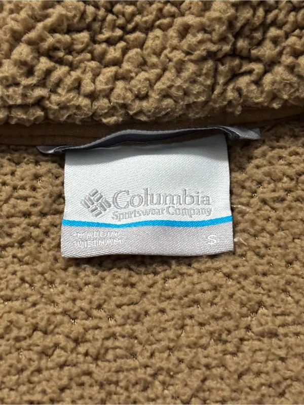 Columbia Jacket Women’s Size S Tan Sherpa Full-Zip Fleece Jacket - Image 10