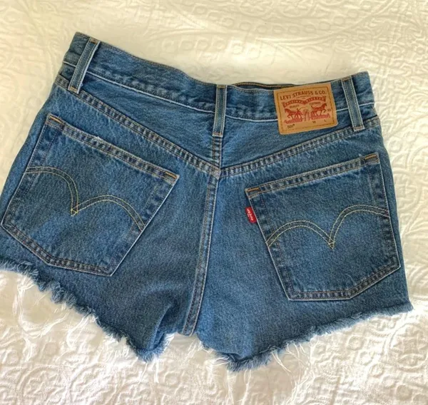 501 Denim High Waisted Shorts - Image 5