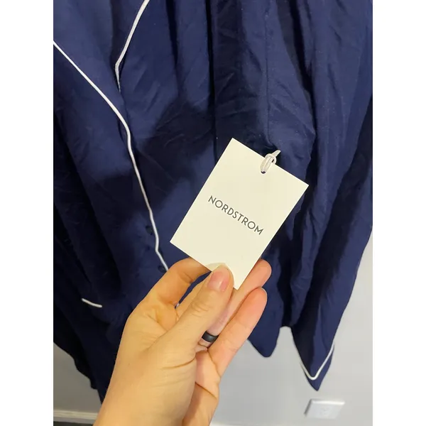 Nordstrom Pajama XL Navy Blue‎ Moonlight Eco Knit Long Sleeve Sleepwear Lounge - Image 6