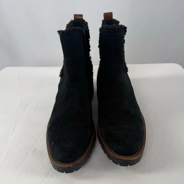 Sam Edelman Jaclyn Suede Sherpa Lined Chelsea‎ Boot in Black Size 6 - Image 4
