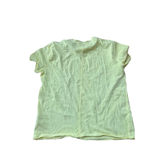 We The Free Free People Yellow Short Sleeve Crew Neck T-Shirt Size XS - Image 2