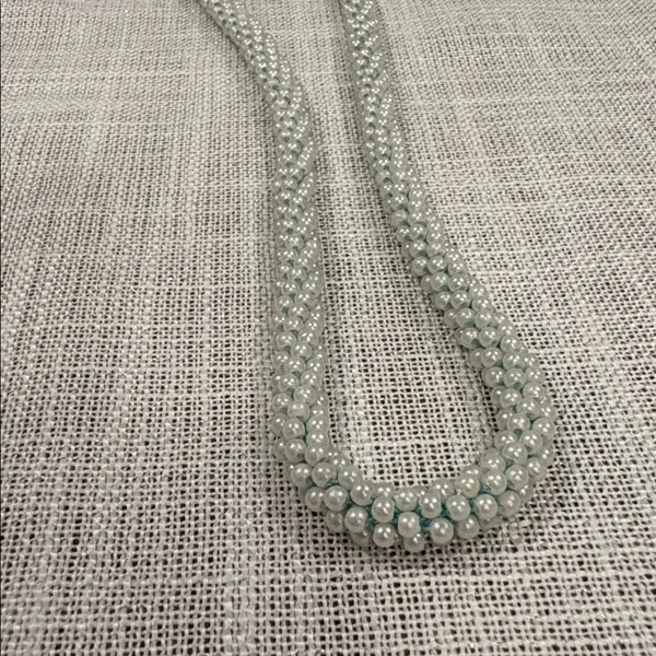 Vintage Faux Pearl Long Beaded Necklace - Image 5