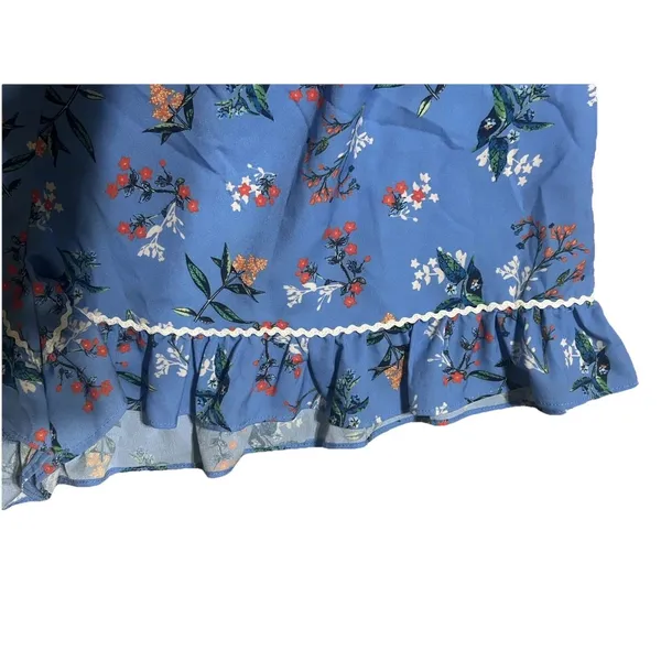 The Fifth Label High Rise Skyward Blue Floral Shorts Sz L Boho Resort Chic Coast - Image 3