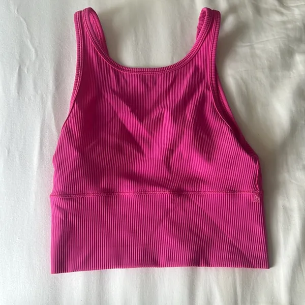 Lululemon Power Pivot Tank Rib Sonic Pink - Image 3