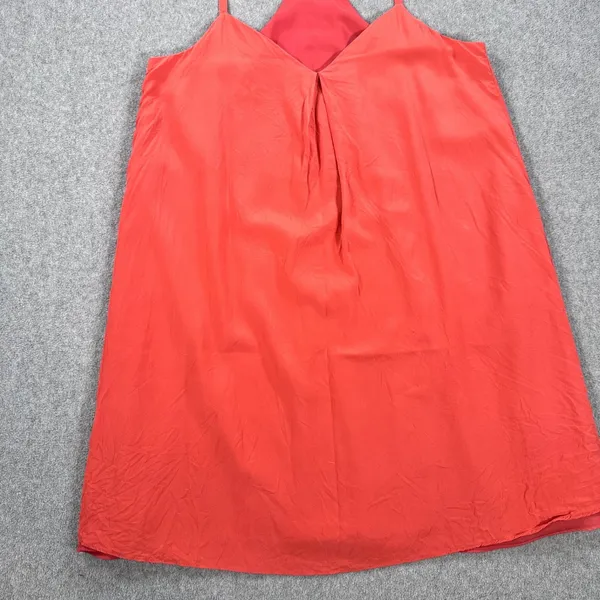 Joie Silk Mini Dress Tunic Coral Strappy Sleeveless Women's Medium V-Neck - Image 3