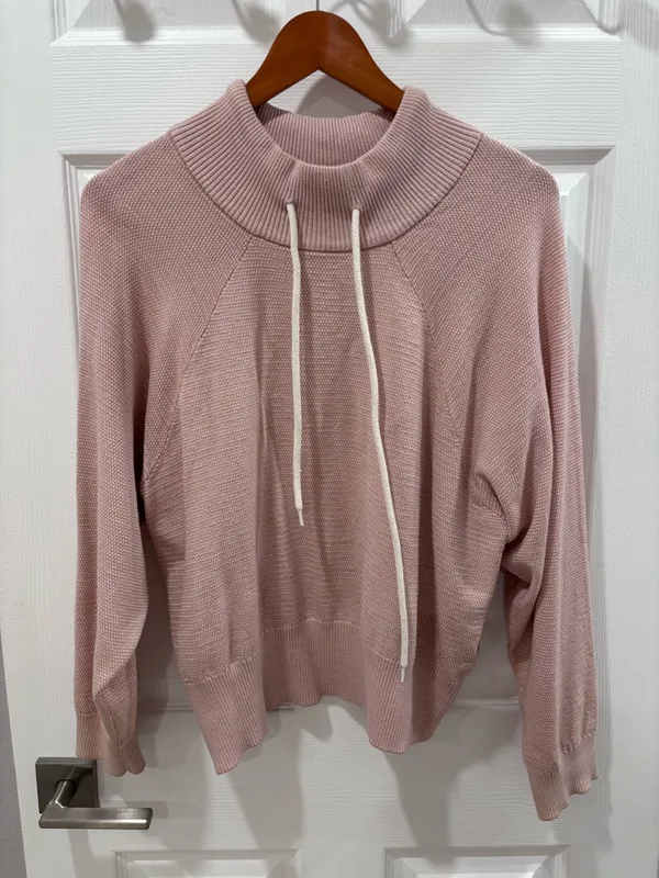 Varley Maceo Pique Mock Neck Pullover Sweatshirt in Blush Pink Size Small‎ - Image 10