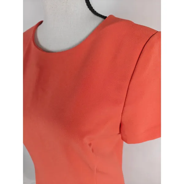 Women’s Ann Taylor Ruffle Hem Dress Coral Size 4 - Image 4