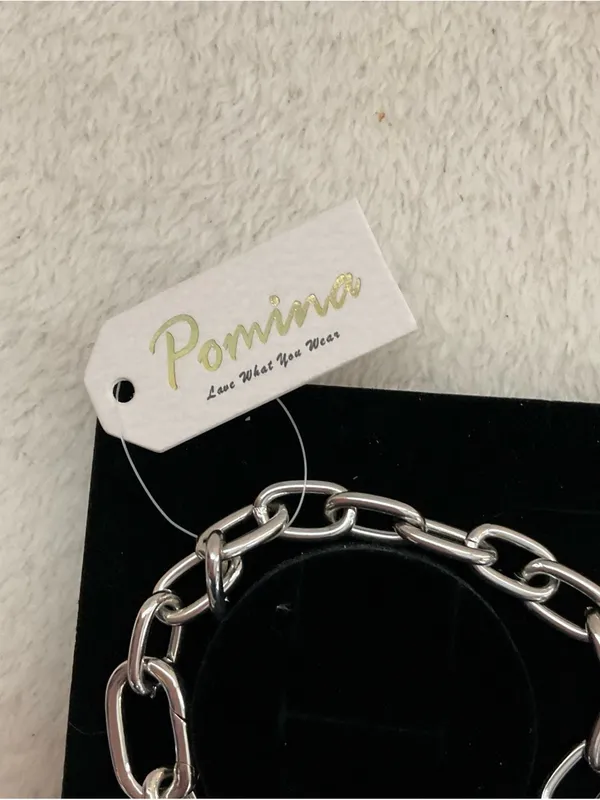 Pomina Silver Link Bracelet — Polished Chain Design - Image 4