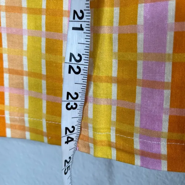 Peppermayo Girls Lunch Tube Mini Dress Splice Check Pattern Linen Blend US 6 - Image 8