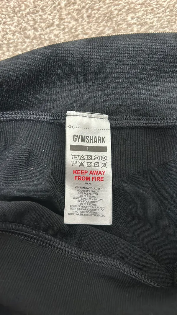 Black Gymshark Booty Lift Biker Shorts - Image 3
