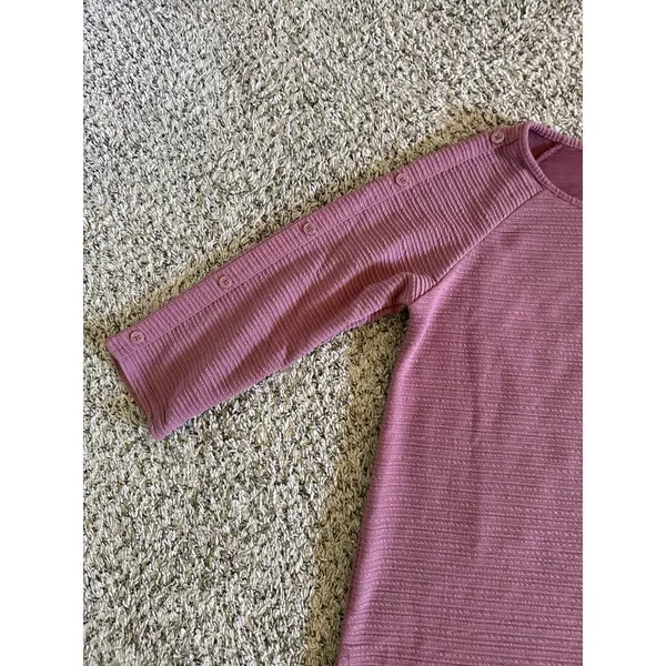 New York‎ Laundry Women's Purple Quarter Sleeve Textured Top Size Large - Image 4