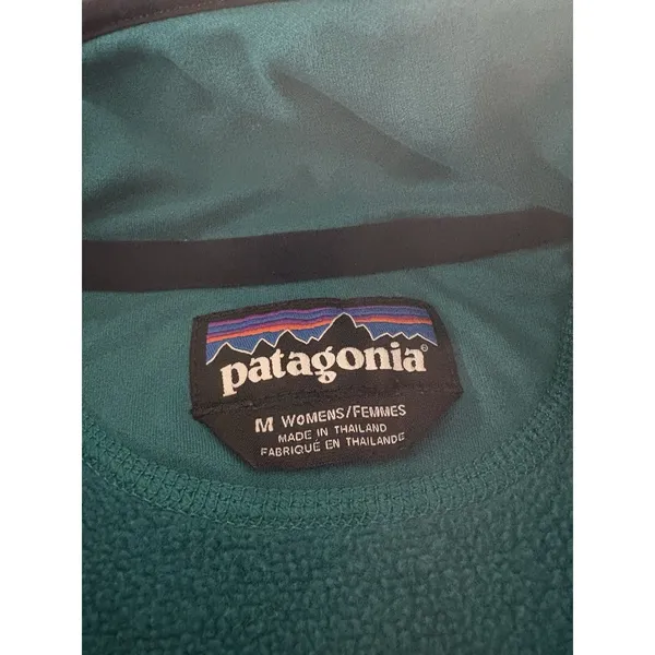 Patagonia Better Sweater 1/4 Snap Womens M Teal Blue Fleece Pullover 26010 - Image 4