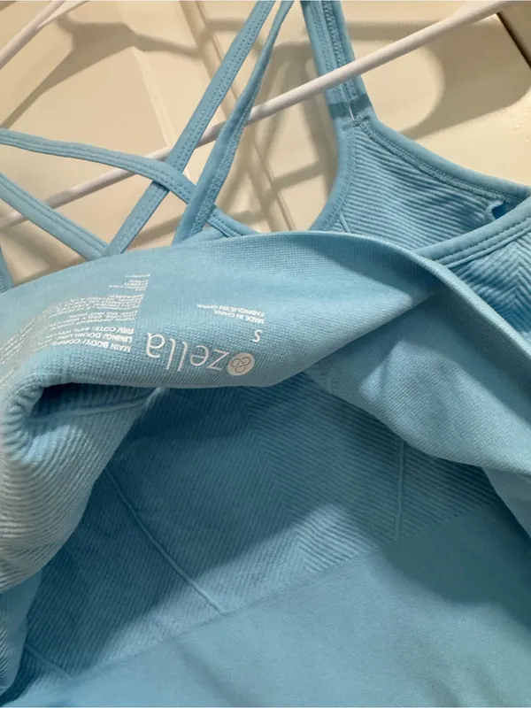 Zella Light Blue Double-Strap Sports Bralette - Image 2