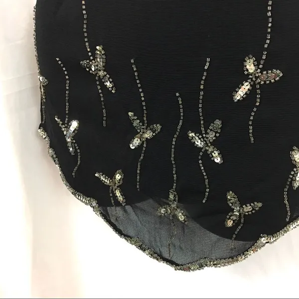 Body Central sequins & seed bead  black halter S - Image 6