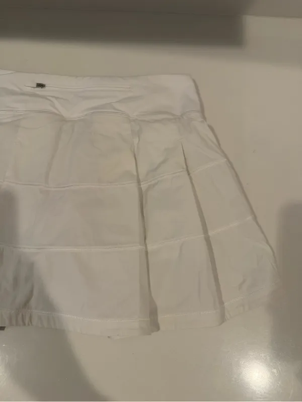 LULULEMON Pace Rival Tennis Skirt White Tall *4-way Stretch 15" Size 4 - Image 9