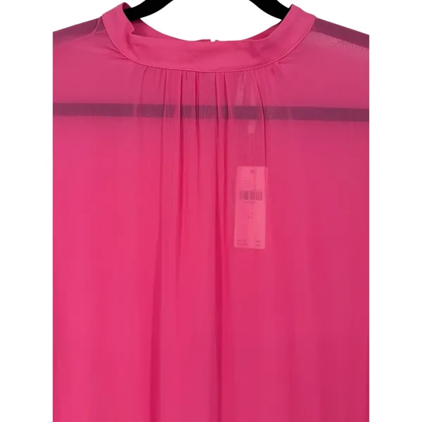 NWT Anthropologie‎ Womens Long Sleeve Sheer Tunic Dress Pink Bell Sleeve Size XL - Image 7
