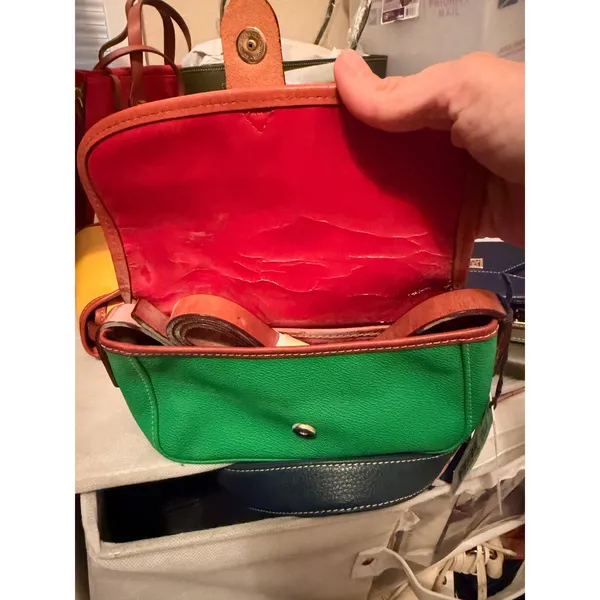 Dooney & Bourke Crossbody Women Small Kelly Green East/West Pebbled Leather Bag - Image 7