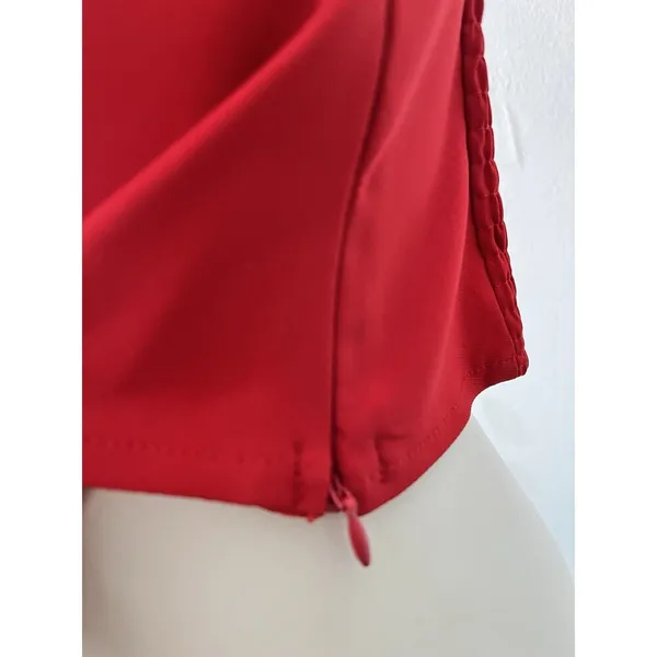 Astr The Label Pleated Scarlet Red Pleated Smocked Bustier Strappy Tank Top S - Image 5