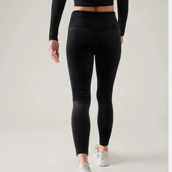 Athleta Black Velvet Elation Ultra‎ High Rise Tights Leggings Sz XS - Image 2