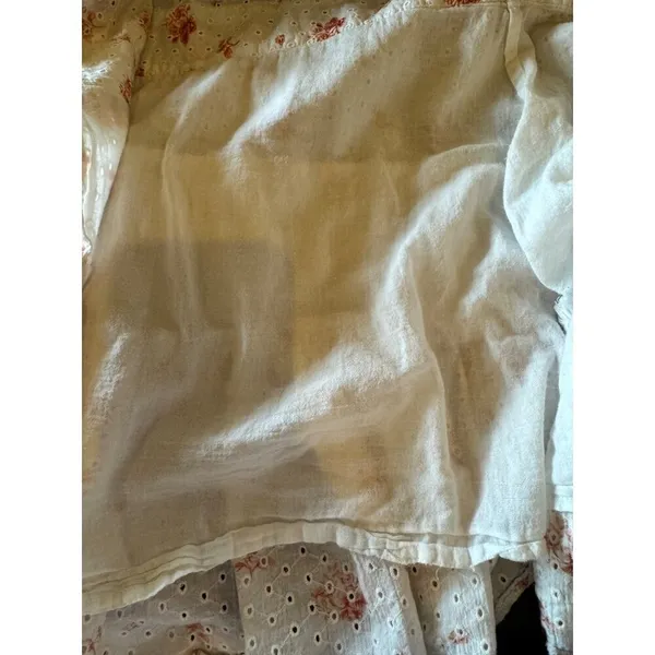 Maia Bergman Floral Wrap Dress Women XS‎ White Boho Ines Boho Cottagecore Mini - Image 11