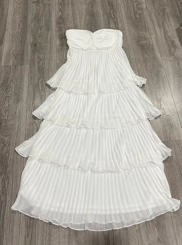 NWOT Lulus White Strapless Tiered Maxi Dress Size XL MSRP $99 - Image 5