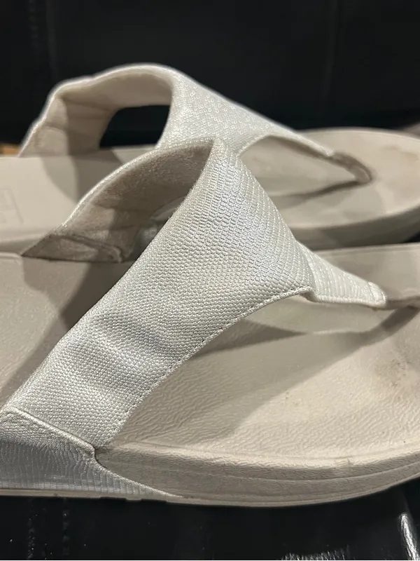 Women’s White Comfort Flip Flop Sandals - Cushioned Thong Style - Image 2