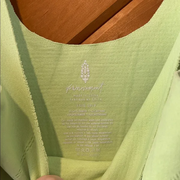 Free people movement strong core corset crop top in neon green - Image 3