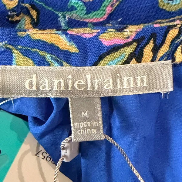 Daniel Rainn Blue Paisley Floral Tiered Mini Dress D52619GCD NWT Medium - Image 6