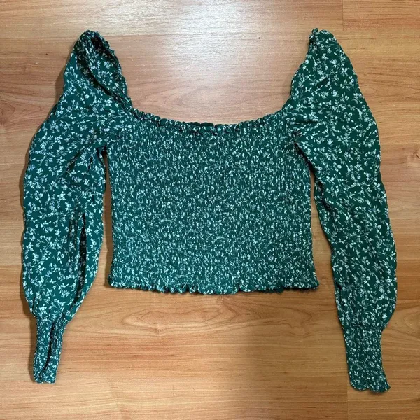 Reformation Pinto Top in Parsley Green Size Small - Image 5