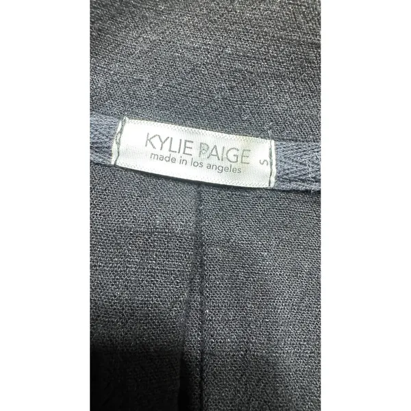 Kylie Paige Black Linen Blend Button‎ Down Collared Vest Top Womens Small - Image 2