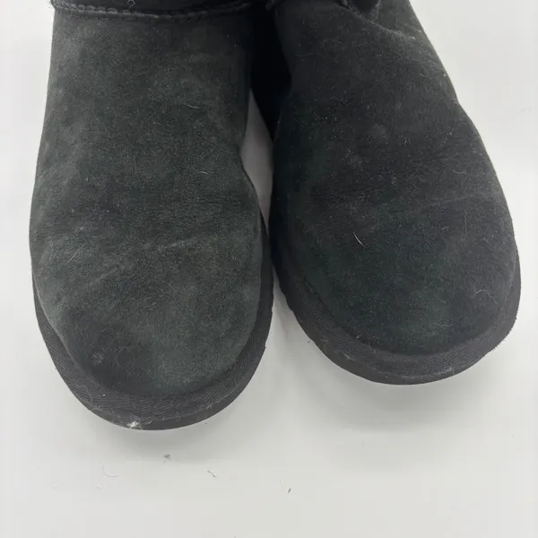 UGG Australia Classic Short II Black Suede Shearling Boots Women 9 - Image 9