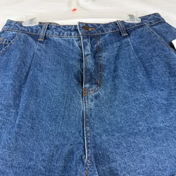 And Now This Womens Skirty Short Ultra‎ Highrise Fit Flare Denim Blue size 12/31 - Image 13