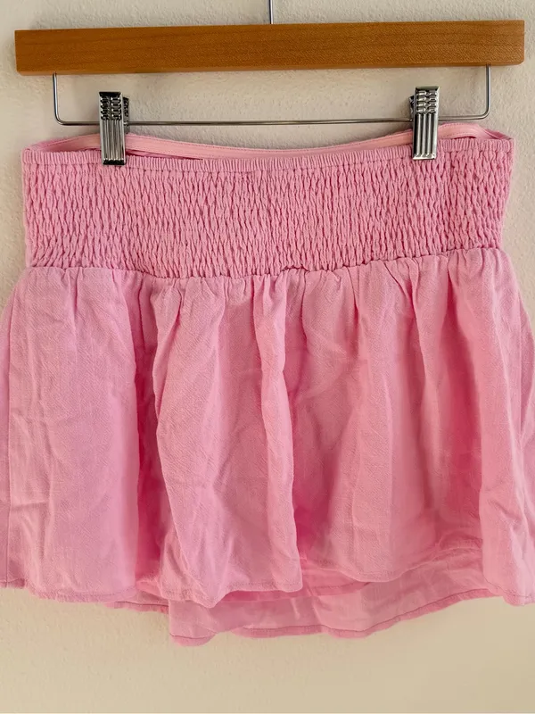 Peppermayo Pink Smocked Mini Skirt XS Ruffle Fairy Coquette - Image 9