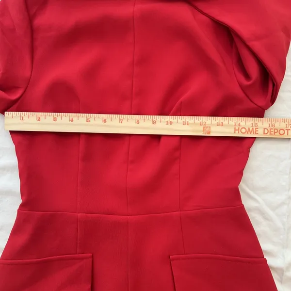 Commense Women’s Mock Neck Red Bell Sleeve Mini Dress Size Sm NWT Chic Y2K - Image 11