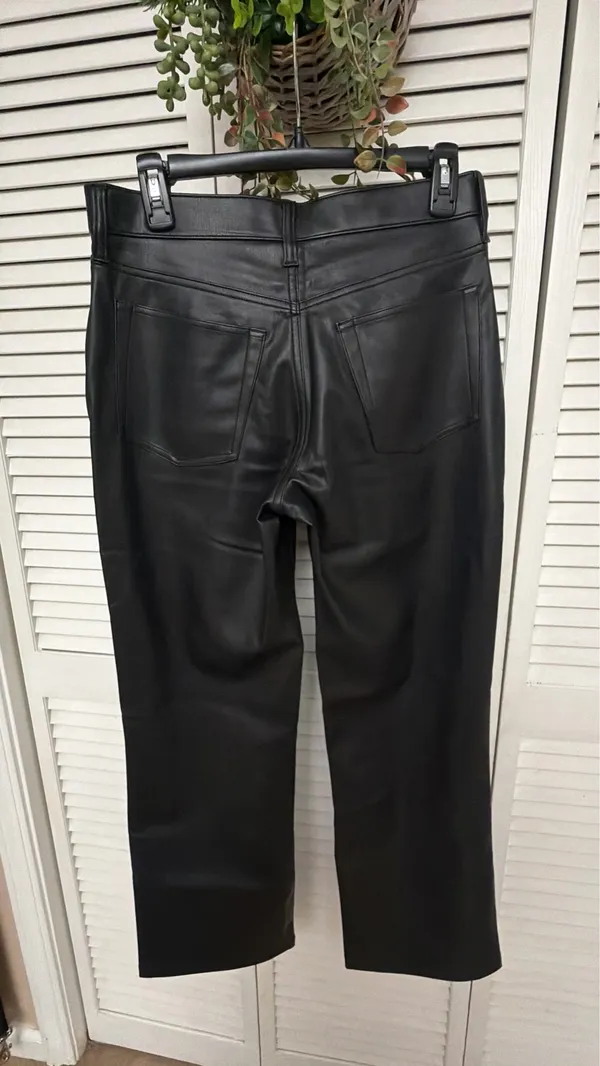Abercrombie & Fitch Black Vegan Leather Pants - Image 2