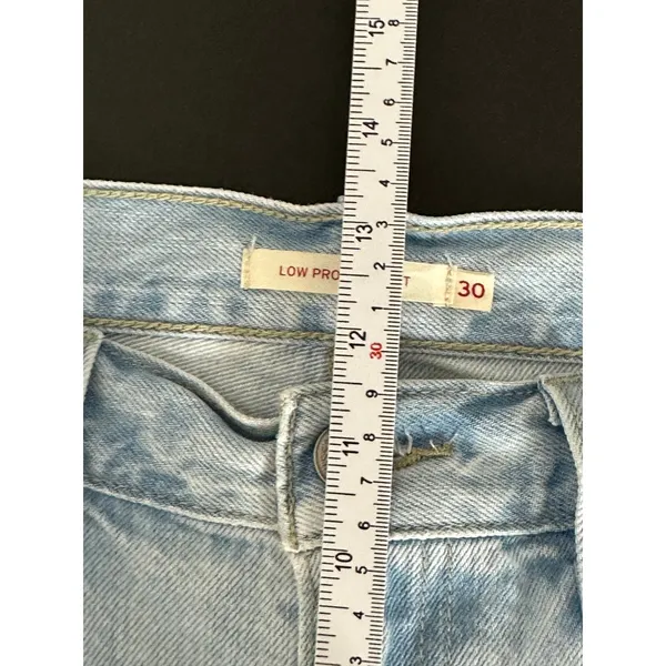 Levis Womens Low Pro Straight Light‎ Wash Denim Jeans Distressed Loose Size 30 - Image 9