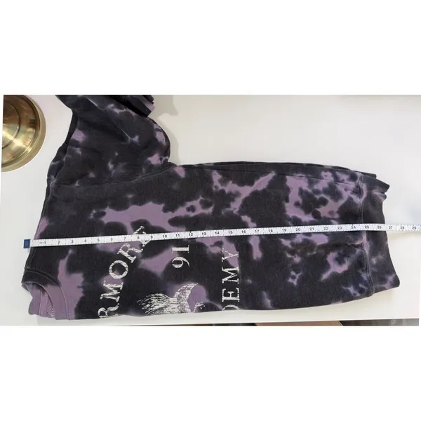 Goodie Two Sleeves Wednesday Nevermore Academy Tie‎ Dye Crewneck Sweatshirt Raven Gothic Medium - Image 6