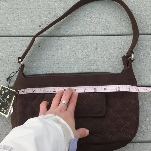 NWT Vera Bradley Espresso Quilted Shoulder Bag - Image 12