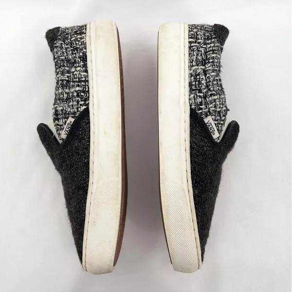 Vans Classic Slip On Sneakers in Black and White size 7 - Image 4
