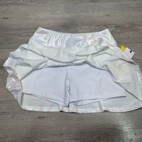EleVen by Venus Williams White Iridescent‎ Flutter Tennis Skirt XS XSmall - Image 3