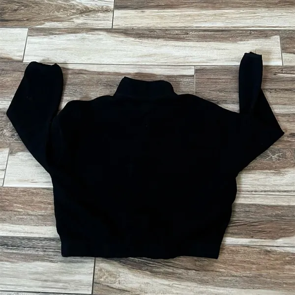 Playboy by PacSun Women's Half Zip Pullover Sweater Black Size S - Image 5