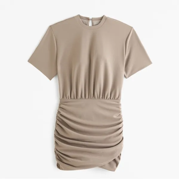 Abercrombie & Fitch Ruched Short Sleeve Mini Dress - Image 2