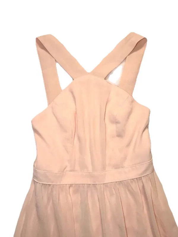 LULUS Women Air of Romance Peach Sleeveless Chiffon Maxi Dress Size XS - Image 8