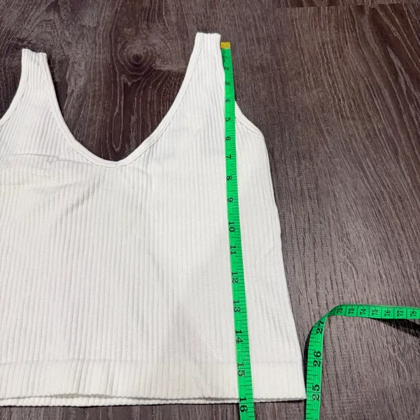 Free People White Solid Rib Brami - Image 7