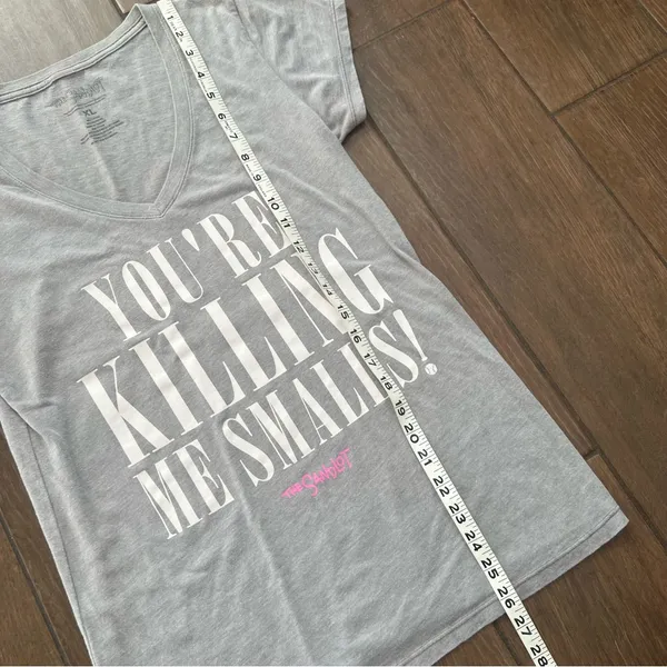 The Sandlot "You're Killing Me, Smalls!" V Neck Gray T Shirt size XL - Image 4