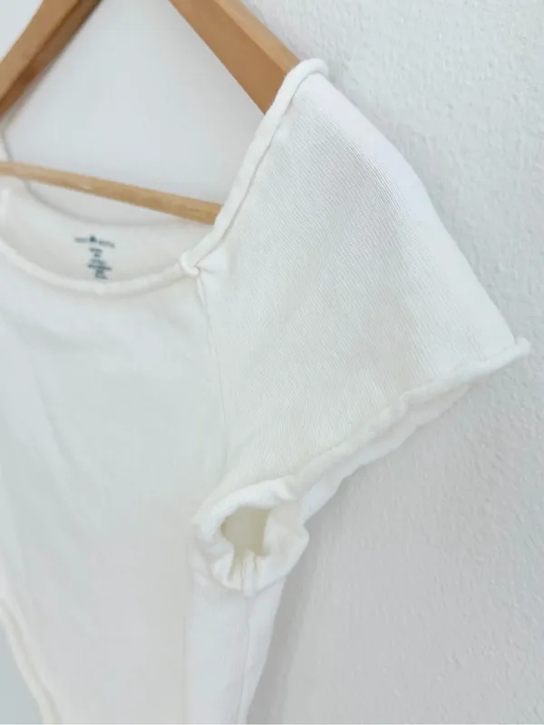 Brandy Melville White Off the houlder Crop Top 100% Cotton - Image 4