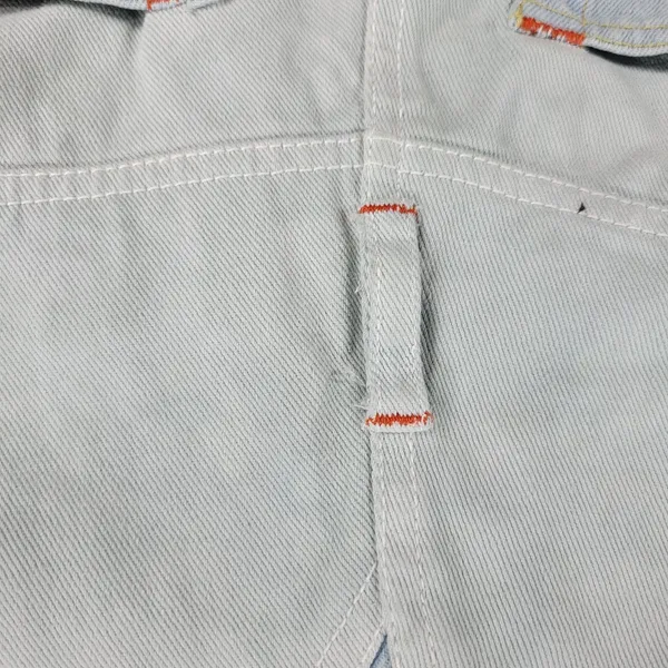 No Excuses Womens Overalls Cut Off Shorts S Blue Light‎ Wash Denim - Image 8