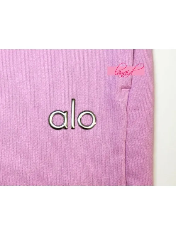 Alo Accolade Straight Leg Sweatpants Candy Heart Pink High-Rise Waist Joggers S - Image 13