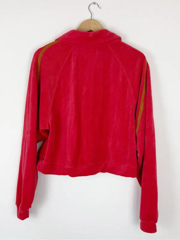 Free People Movement Friday Love Pullover Red Velour - Image 2