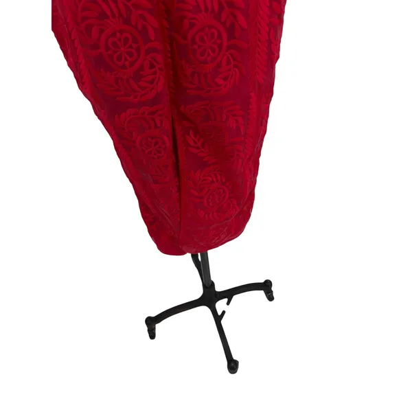 Finders Keepers‎ Spectrum Red Embroidered Midi Dress Sheath V Neck NWT Medium - Image 9